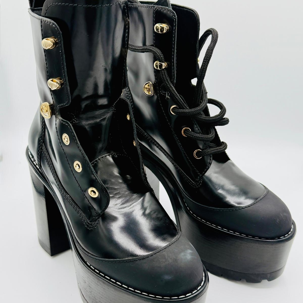Versace Medusa Combat Boots